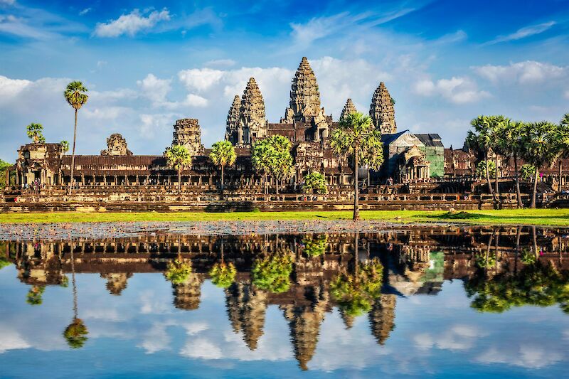 Reflection of the Angkor Wat temples, Cambodia. Unsplash:Getty Images