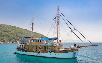 Panagiota on the water. CC:Island Hopping