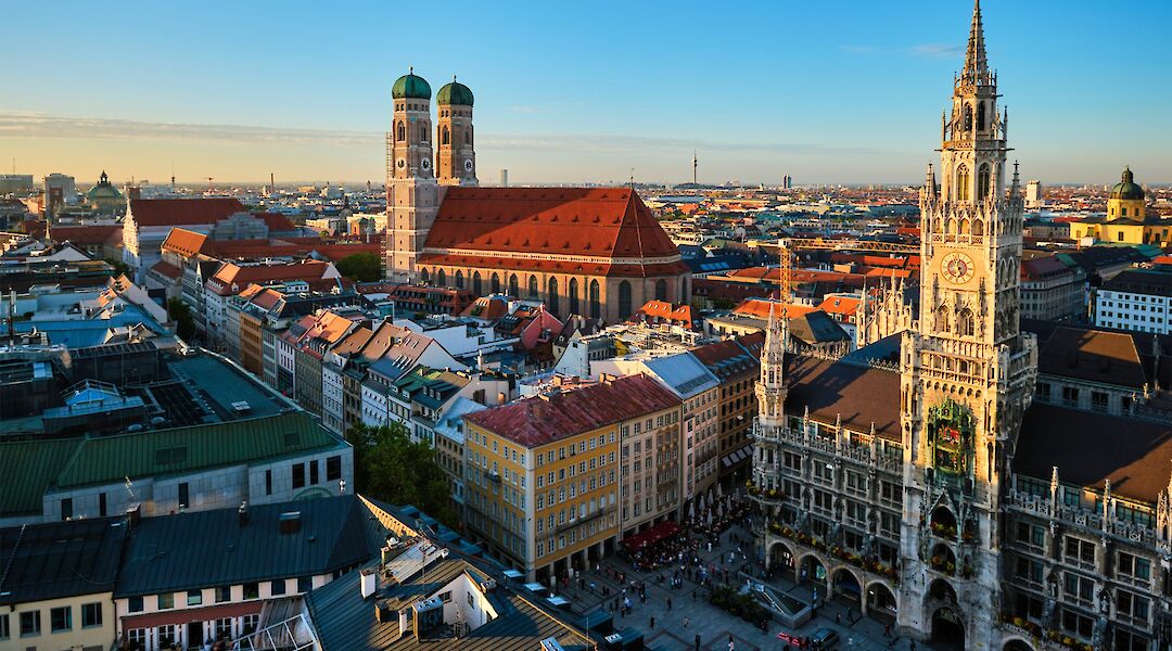 Munich skyline at dusk, Germany. Getty Images@Unsplash