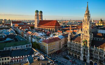 Munich skyline at dusk, Germany. Getty Images@Unsplash