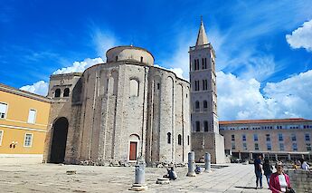 Tower of the Cathedral of St. Anastasia, Zadar, Croatia. Unsplash:Kristina Kutlesa