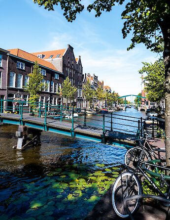 Footbridge in Leiden, Holland. Unsplash:Frederic Paulussen
