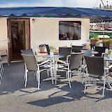Seating outside on the sun deck