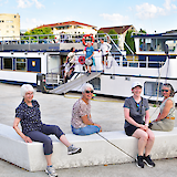 Guests relaxing outside the Clair d'Etoile