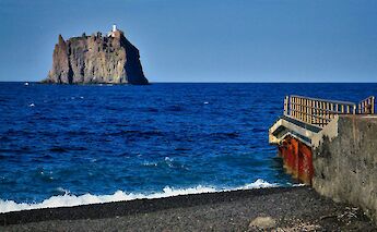 Building on a rock near Stromboli, Italy. Unsplash:Lyle Wilkinson