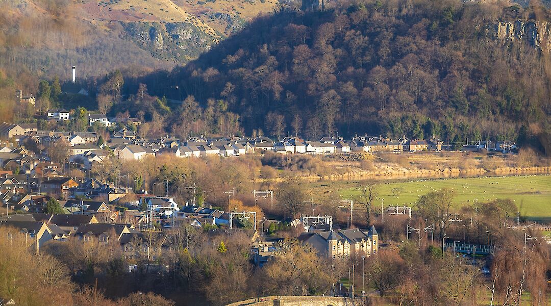 Wallace monument and Stirling Old Bridge. Stuart's Bicycle Tours
