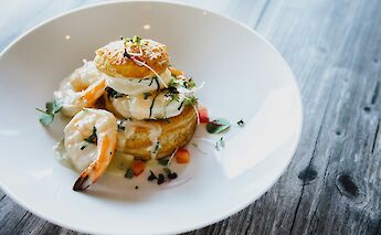 Prawn & egg dish. Unsplash:Anima Visual