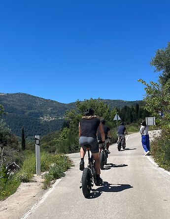 Biking under blue skies, Lefkada, Greece. Dream Tours Lefkada