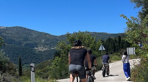 Biking under blue skies, Lefkada, Greece. Dream Tours Lefkada
