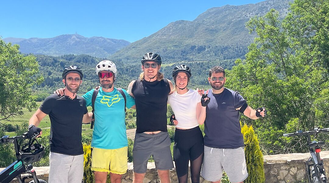 Group photo on the bike tour, Lefkada. Dream Tours Lefkada