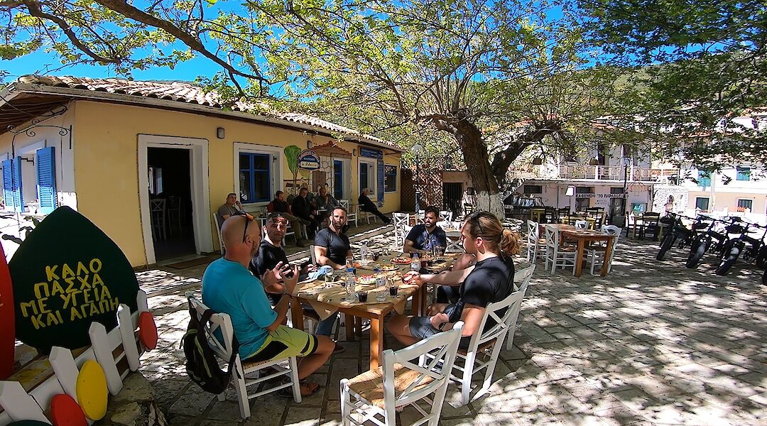 Authentic Greek mezze after the bike tour, Lefkada, Greece. CC:TO