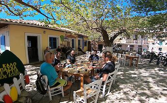 Authentic Greek mezze after the bike tour, Lefkada, Greece. CC:TO