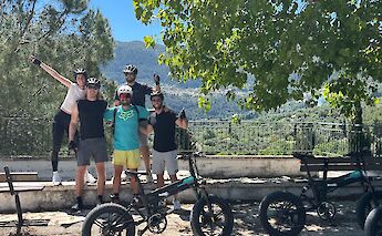 Posing with the bikes, Lefkada, Greece. Dream Tours Lefkada