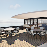 Outdoor lounge, Magnifique X, Boat & Bike Tour