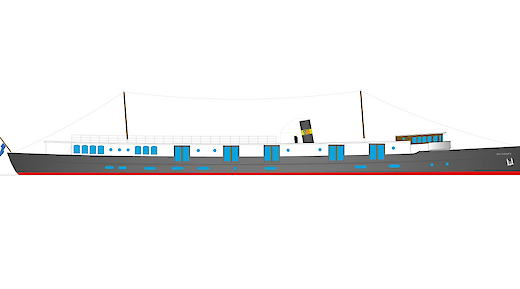 Ship rendering, Magnifique X, Boat & Bike Tour