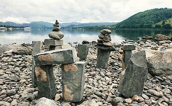 Rock sculptures along Lake District's shores. WingedJedi@unsplash