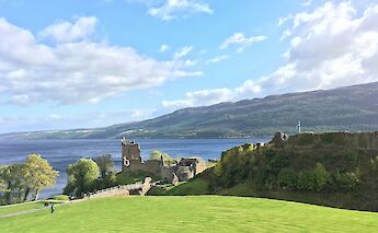 Castle ruins overlooking Loch Ness. Sergey Konstantinov@unsplash