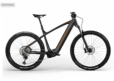A sleek black electric bike with wide tires, built for performance on various terrains.