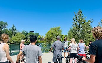Bike tour at the Boise River Greenbelt, Boise, Idaho, USA. CC:Boise Bicycle Tours