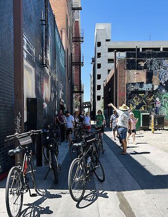 Bike tour of Freak Alley, Boise, Idaho, USA. CC:Boise Bicycle Tours