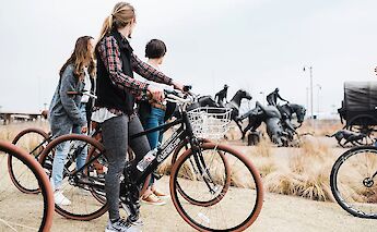 Bike tour at the Land Run Monument, Oklahoma City, Oklahoma, USA. CC:Ride OKC