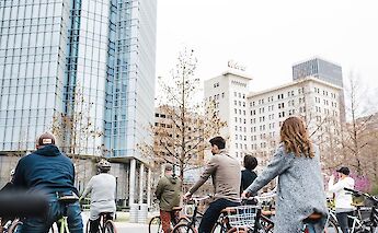 Bike tour of the Arts District, Oklahoma City, Oklahoma, USA. CC:Ride OKC