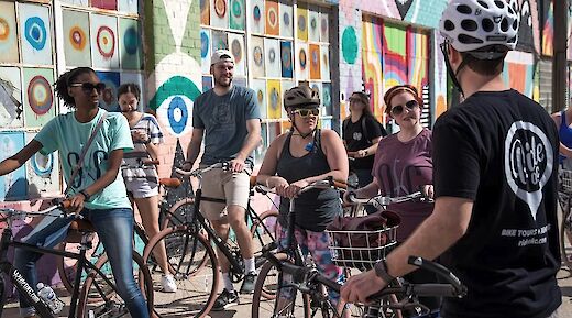 Listening to the tour guide, Oklahoma City, Oklahoma, USA. CC:Ride OKC