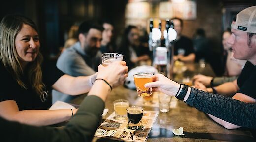 Craft beer samplings, Oklahoma City, Oklahoma, USA. CC:Ride OKC