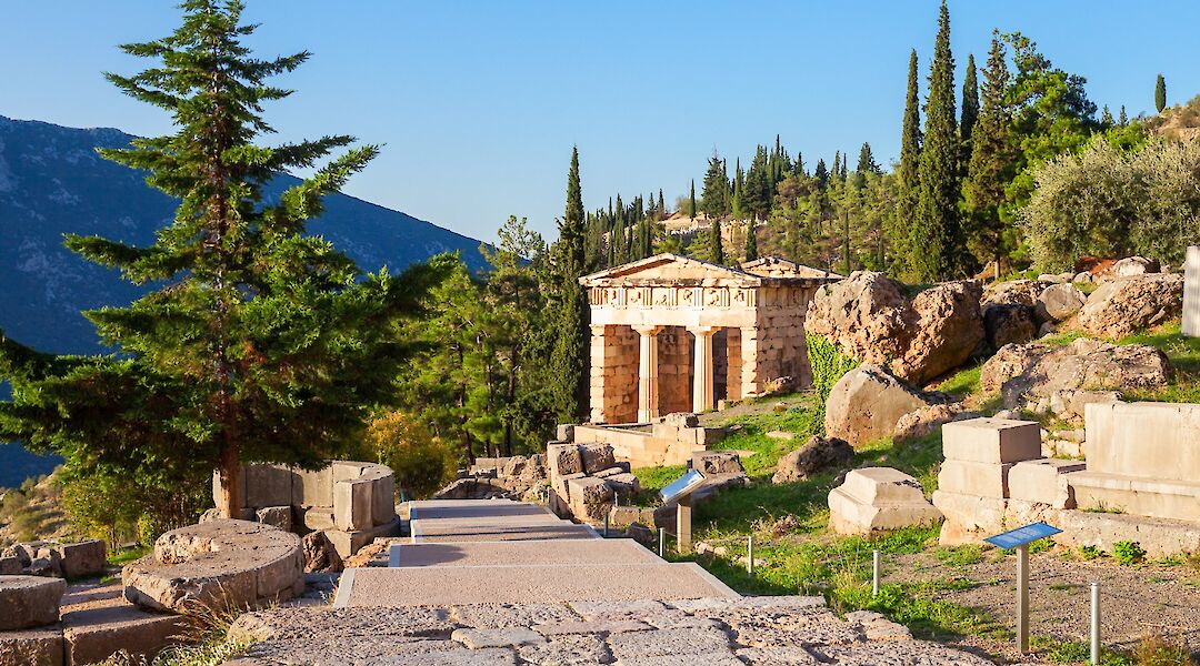 Ancient ruins in Delphi. toABB