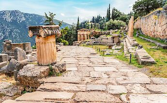 Ancient ruins in Delphi. toABB
