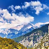 Mount Olympus bathed in sunlight. toABB