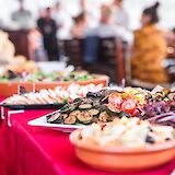 Buffet-style meals on board. c-toIH