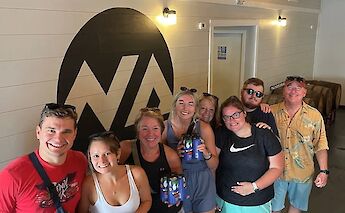 Group photo in a brewery, Wilmington, North Carolina, USA. CC:TO