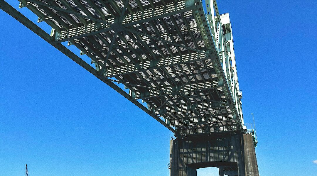 Underneath the Cape Fear Memorial Bridge, Wilmington, North Carolina, USA. Unsplash@Josh Austin