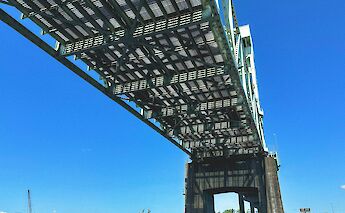 Underneath the Cape Fear Memorial Bridge, Wilmington, North Carolina, USA. Unsplash@Josh Austin