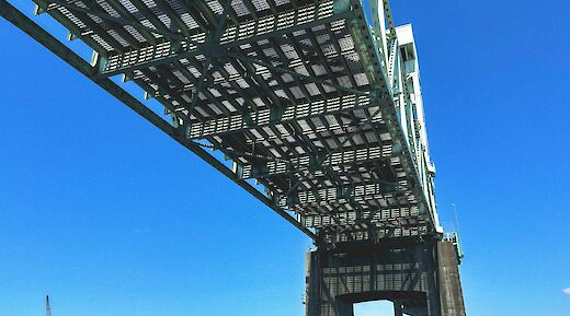 Underneath the Cape Fear Memorial Bridge, Wilmington, North Carolina, USA. Unsplash@Josh Austin