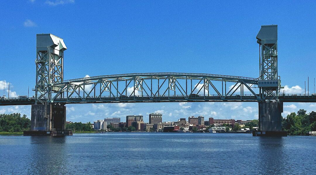 Cape Fear Memorial Bridge viewed from the river, Wilmington, North Carolina, USA. Unsplash@Josh Austin