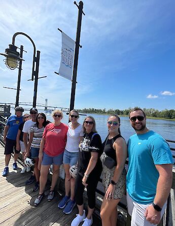 Group photo next to the Riverwalk, Wilmington, North Carolina, USA. CC:TO
