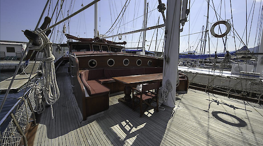 Sun deck on the Tersane IV