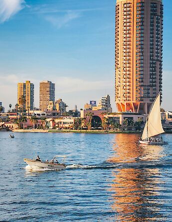 The Nile waterfront and Cairo skyline. HatemRamadan@unsplash