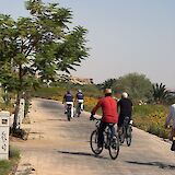 Cycling along the riverbank in Aswan. toBBT