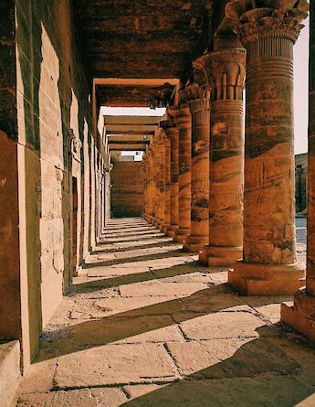 A columned corridor inside the Philae Temple ZeyadGoda@unsplash