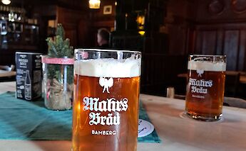 Franconian beer served in Bamberg. Amanda@Flickr