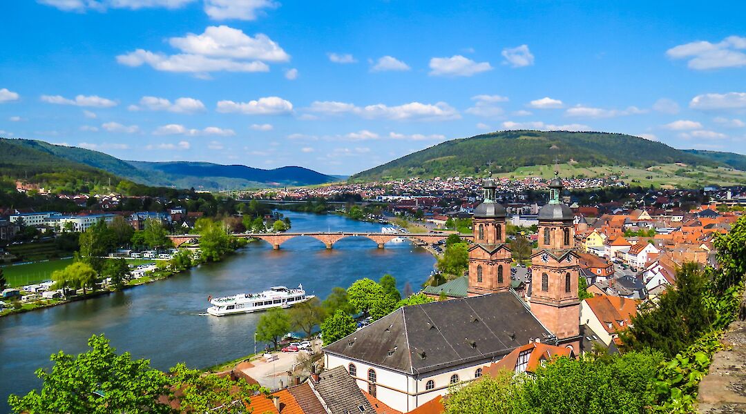 Miltenberg and the Main River valley, with vineyards overlooking the river. Kiefer@Flickr
