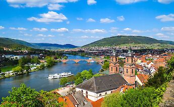 Miltenberg and the Main River valley, with vineyards overlooking the river. Kiefer@Flickr