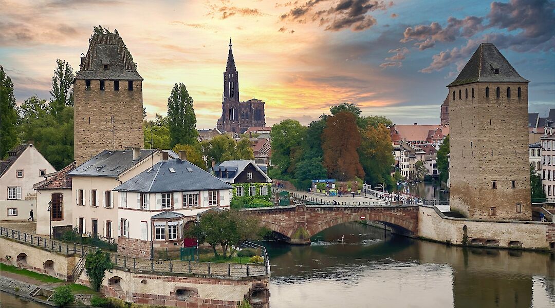 Dusk in Petite France, Strasbourg bike tour, France. Yevhenii Deshko@Unsplash