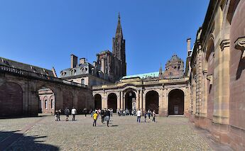 Approaching the Palais Rohan, Strasbourg bike tour, France. Patrick@Flickr