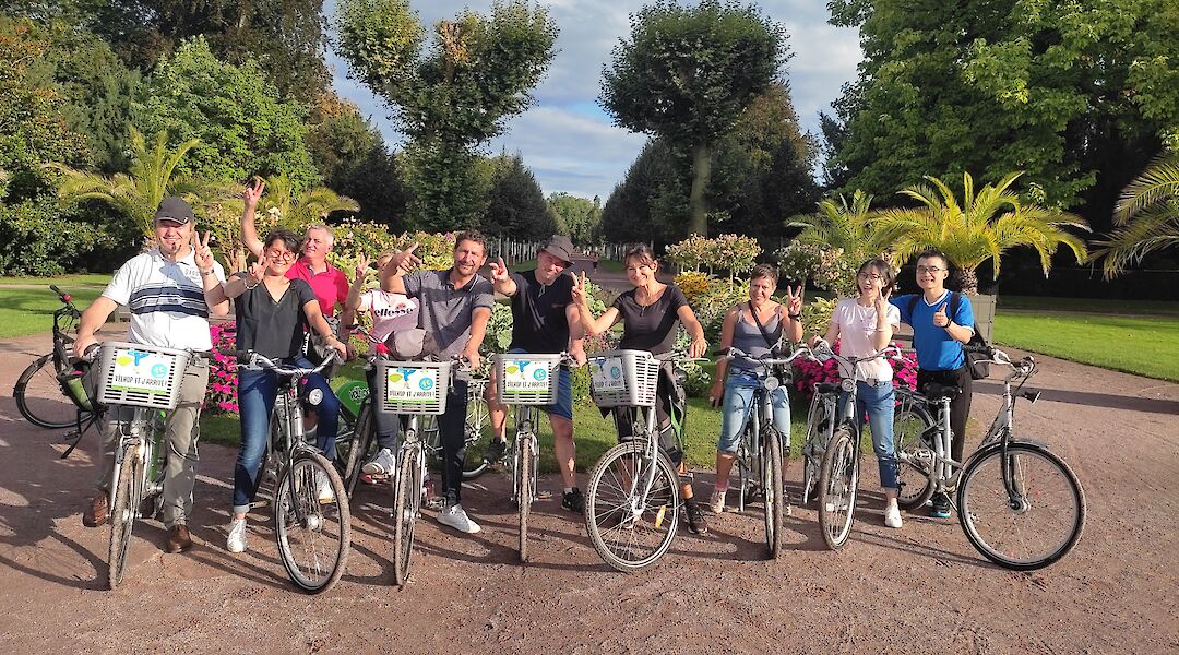 Group photo during the tour, Strasbourg bike tour, France. CC:TO