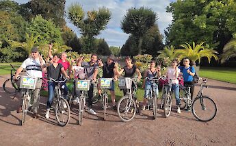 Group photo during the tour, Strasbourg bike tour, France. CC:TO