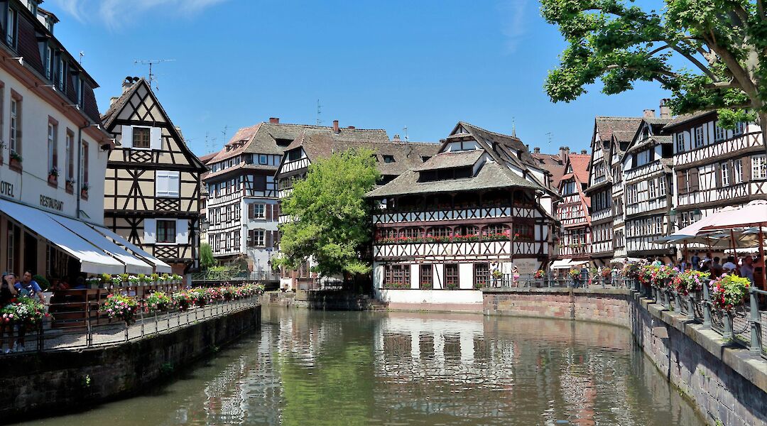 Half-timbered buildings of Petite France, Strasbourg bike tour, France. Stefan K@Unsplash